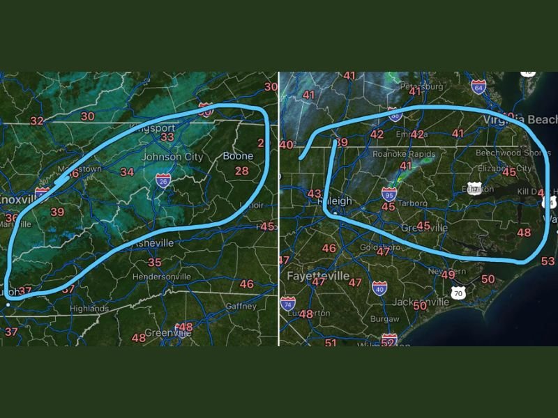 North Carolina High Country Braces for 10+ Inches of Snow While Light Wrap-Around Flurries Eye Northeast NC and Southern Virginia