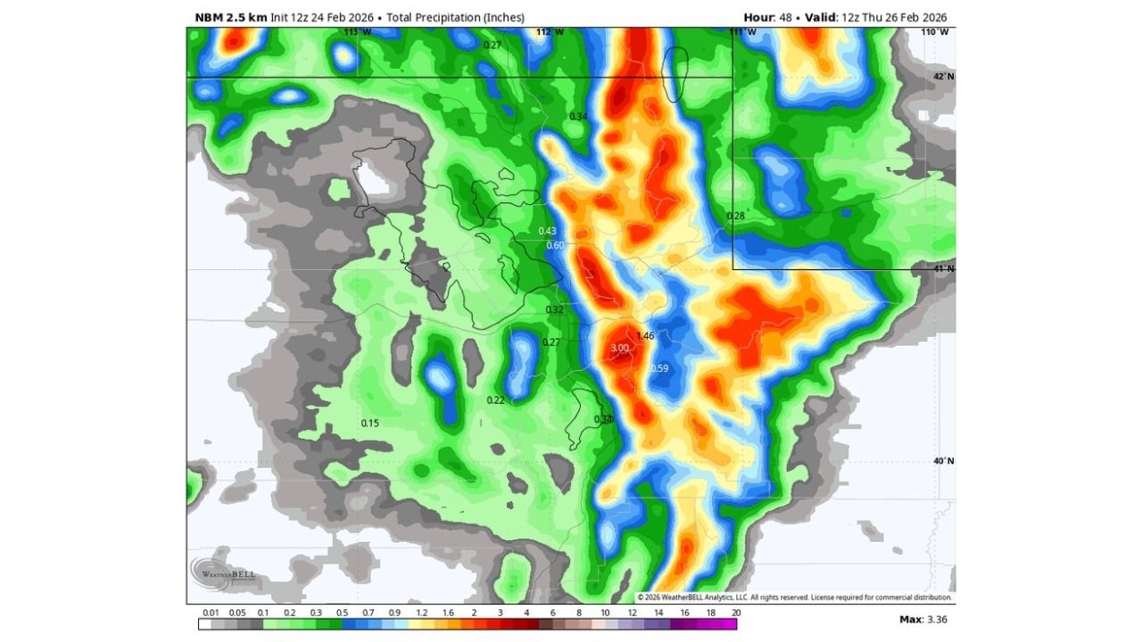 Northern Utah Mountains Brace for Sloppy, High-Elevation Snow as Snow Levels Surge Toward 9,000 Feet and Heavy Rain Targets Valleys Overnight