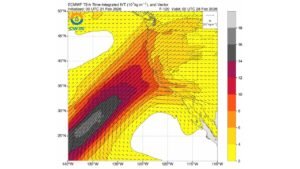 California and Nevada Face Powerful Atmospheric River as Heavy Rain Targets Sierra Nevada Snowpack but Widespread Flooding Not Yet Expected