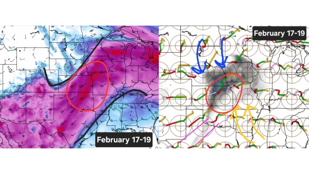 Plains Severe Weather Threat Builds February 17–19 as Strong Wind Shear and Storm Energy Signal Potential Tornado and Damaging Wind Setup