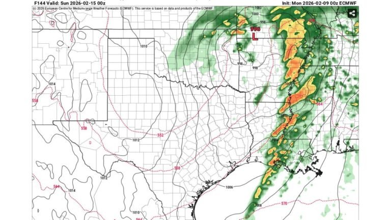 Powerful Mid-February Storm System Shows Conditional Early-Season Tornado Signal Across the Southern and Central U.S.