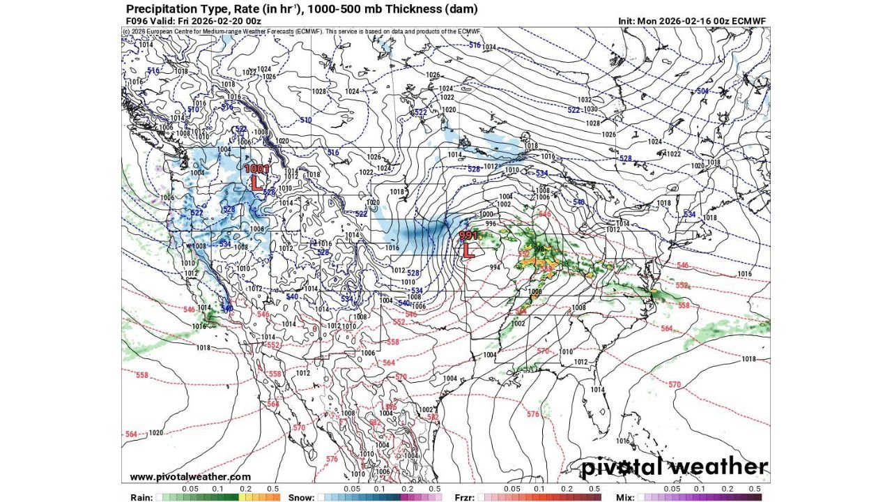 Powerful Plains-to-Ohio Valley Storm Thursday Could Trigger Severe Weather in Kentucky and Tennessee While Heavy Snow Slams Iowa and Illinois