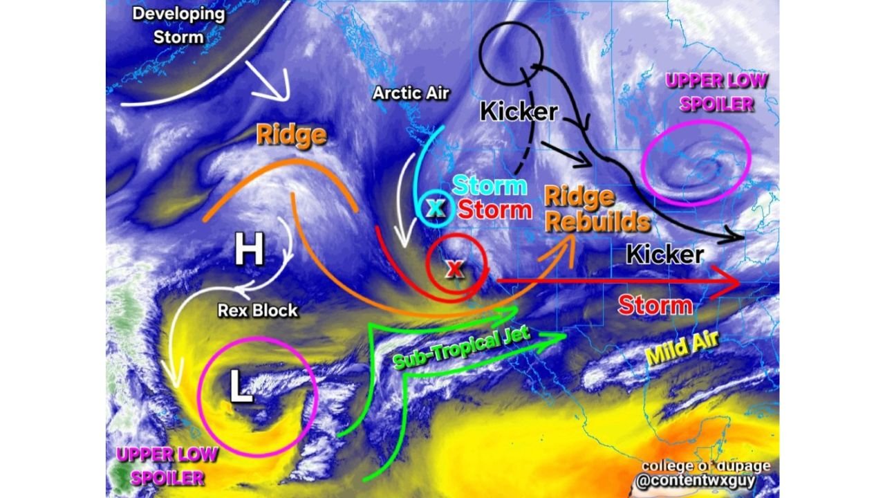 Powerful Western U.S. Storm With Arctic Air and Subtropical Jet Interaction Could Send Heavy Rain Into North Carolina as Ridge Rebuilds