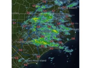 Scattered Showers Linger Across Central and Eastern North Carolina Late Morning, Gradual Clearing Expected This Afternoon