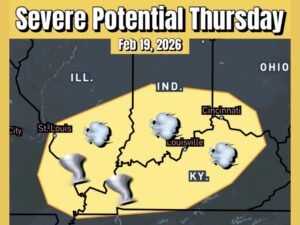 Severe Weather Threat Expands Across Southern Illinois, Indiana, and Kentucky Thursday as Tornado Risk and Damaging Winds Target the Ohio Valley