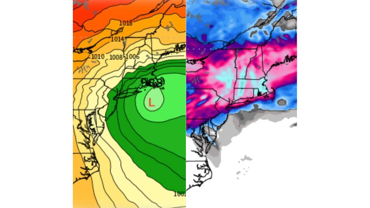 Slow-Moving Coastal Low Near the Benchmark Could Deliver Widespread Snow to New York and New England Early Next Week