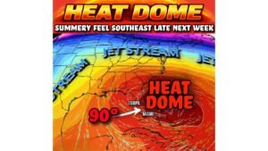 Southeast Heat Dome Expands Toward Florida, 90-Degree Highs Signal Early Taste of Summer Across the Region