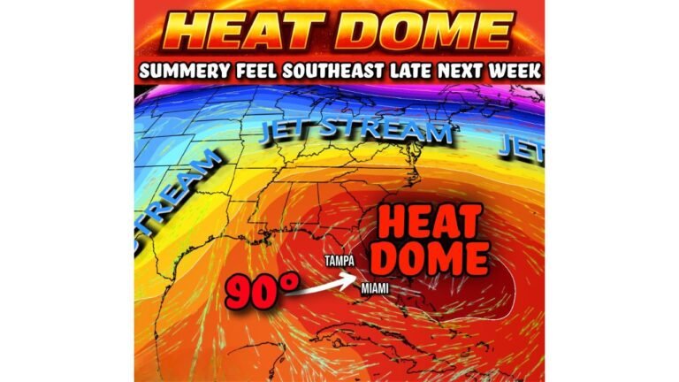 Southeast Heat Dome Expands Toward Florida, 90-Degree Highs Signal Early Taste of Summer Across the Region