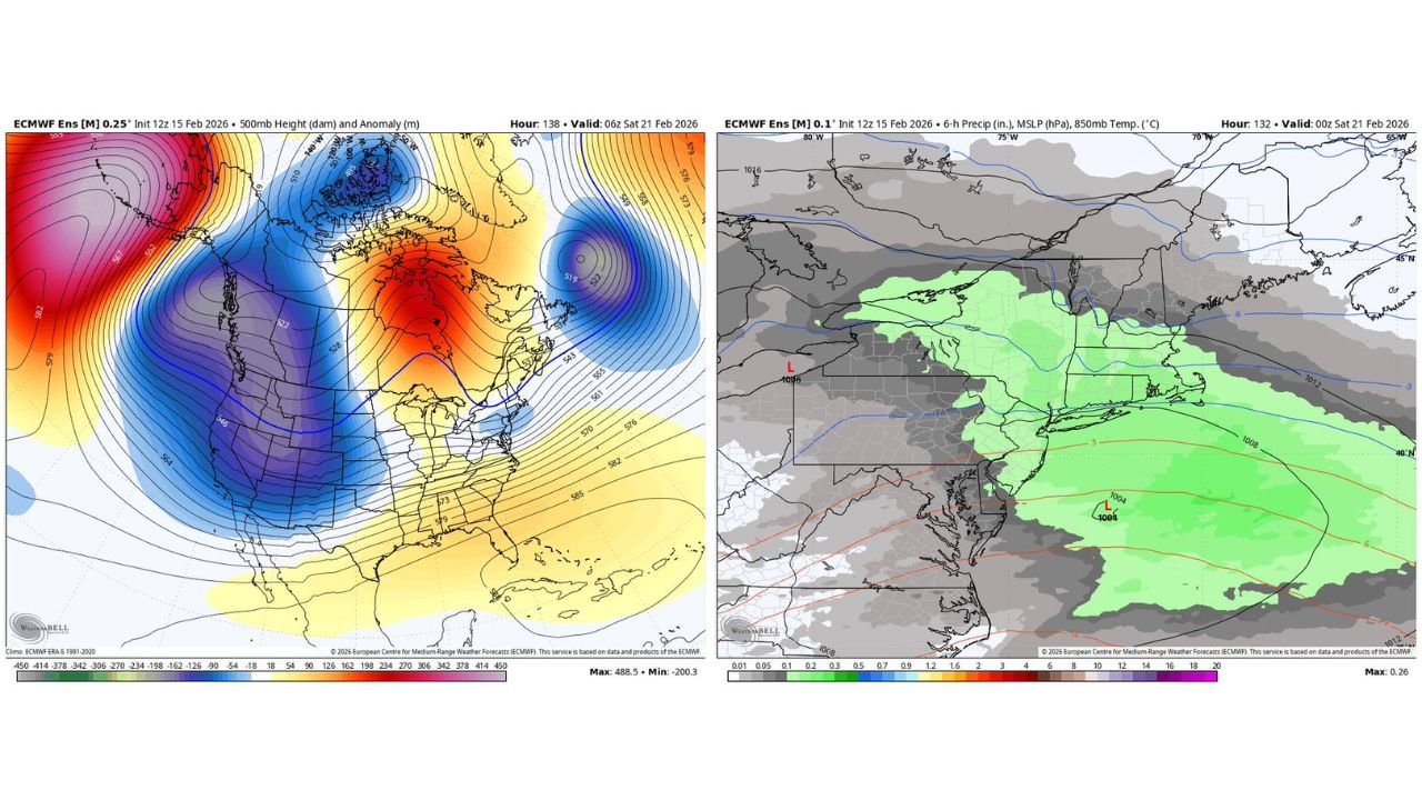 Southern New England Snow Threat Builds for Friday–Saturday as Blocking Pattern Locks in Cold Air Over Massachusetts, Connecticut and Rhode Island
