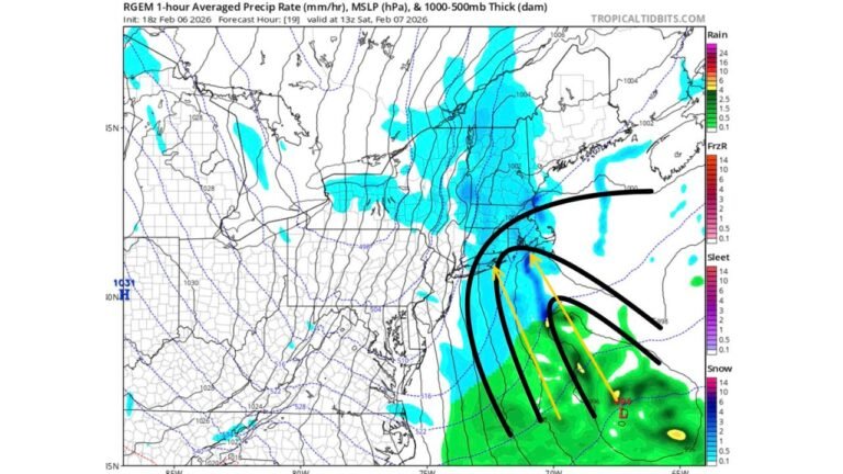 Southern New England Snowstorm Signal Emerges as Ocean Enhancement and Arctic Air Combine to Create Localized Heavy Bands