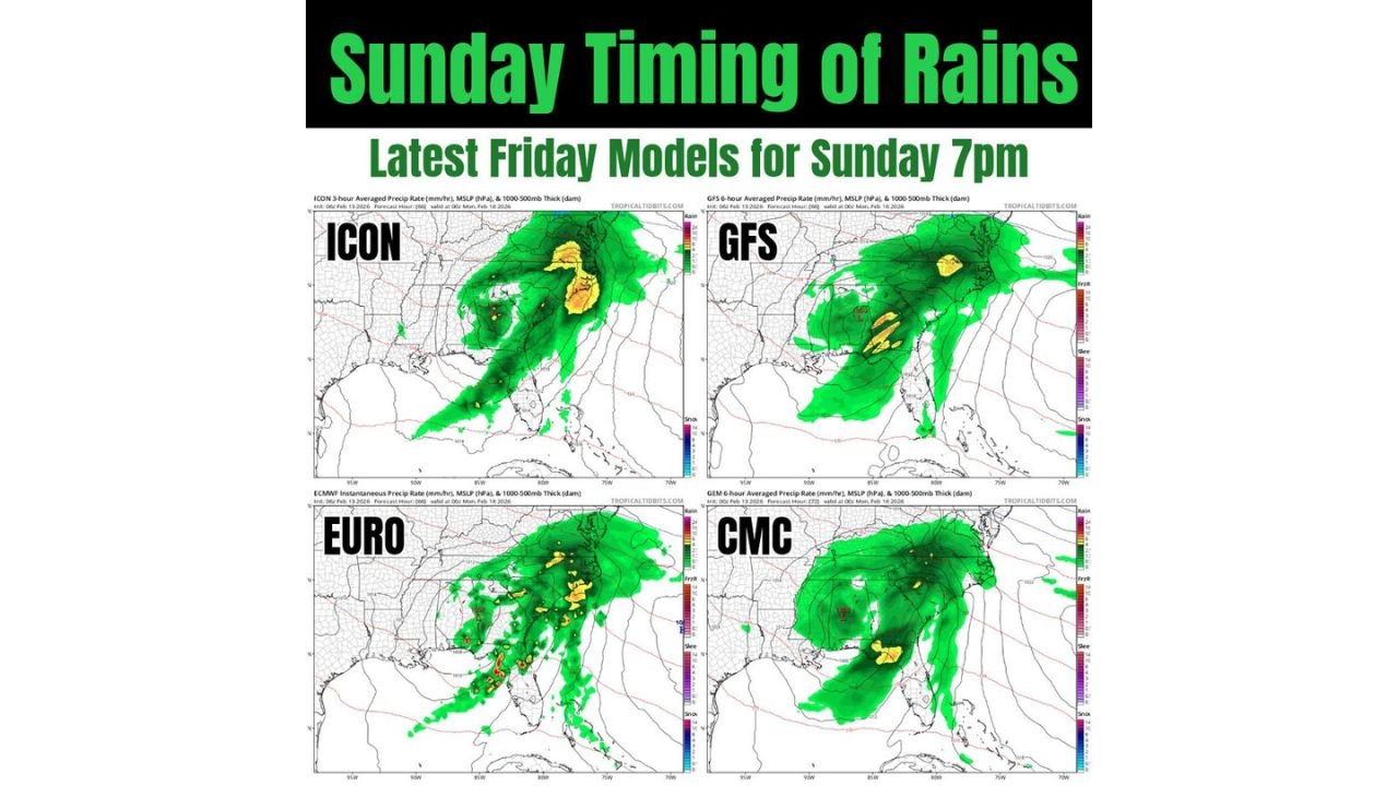 Florida’s Daytona 500 Could Face Evening Rain Threat as Models Show Storms Moving Across Georgia and Northern Florida