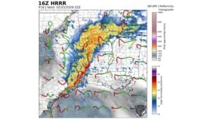 Strong Line of Storms Targets Louisiana, Mississippi and Alabama With Damaging Winds Main Threat Across the Deep South