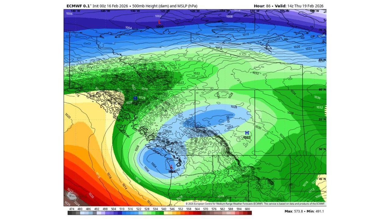 Strong Shortwave and Modified Arctic Air Could Bring Rare Accumulating Snow to Metro Vancouver Wednesday Night Into Thursday