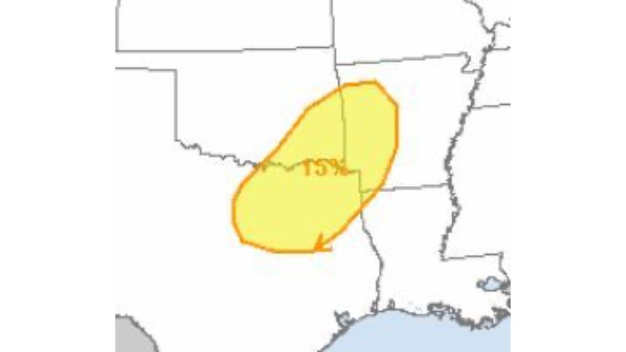 Texas and Oklahoma in the Crosshairs Wednesday: 15% Severe Risk Centers on Dallas–Fort Worth, Wichita Falls and Ardmore Corridor