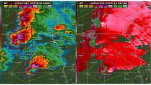 Three Tornado-Warned Supercells Sweep Eastern Illinois as Storm Near Chauncey Reports Funnel South of Warm Front
