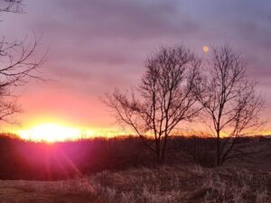 Two Tornadoes Observed Near Bloomington and Illinois Border Leave Close Call, Stunning Sunrise Follows the Chaos