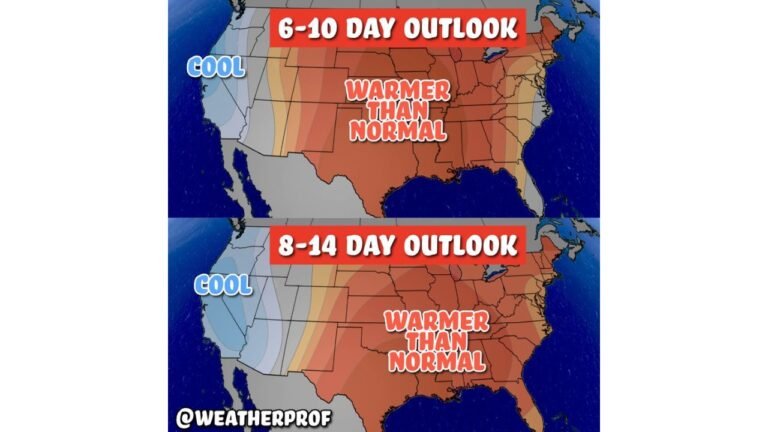 United States Thaw Builds as Warmer-Than-Normal Temperatures Expand Across North Carolina, Florida, Texas, and the Midwest While the West Stays Cool