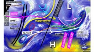 Virginia, Maryland, Delaware and Southern New England Could See “Slider” System Track Through Lower Mid-Atlantic Late Sunday Into Monday