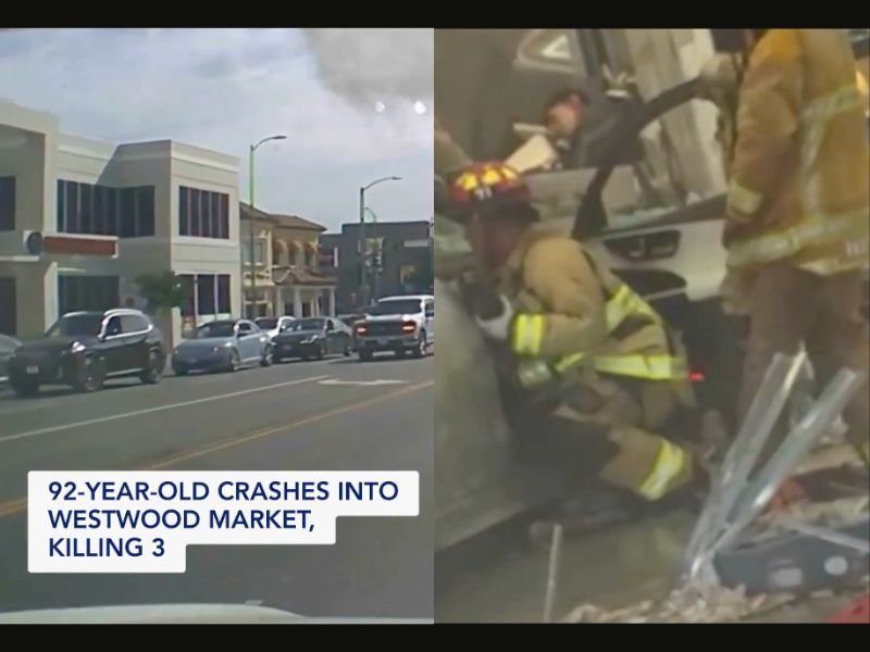 Westwood, California Dashcam Video Shows 92-Year-Old Driver Crashing Into Grocery Store, Killing 3 After Striking Bicyclist Nearby