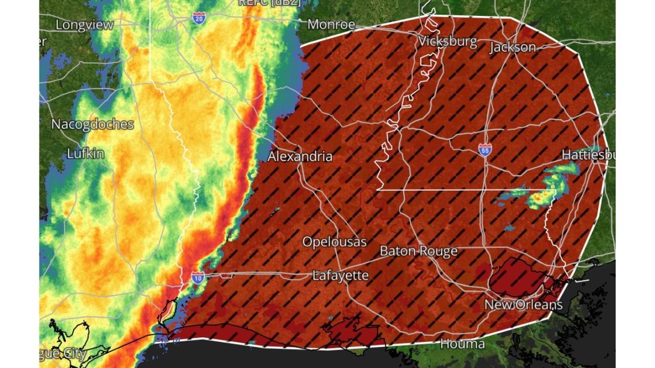 Widespread Damaging Wind Event and Multiple Tornadoes Underway Across Louisiana and Mississippi, Gusts Up to 80 MPH Possible Tonight