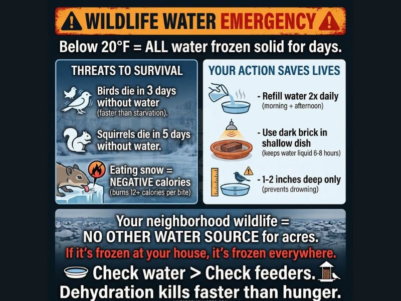 Wildlife Water Emergency Unfolds Across North Carolina as Extreme Cold Freezes Ponds, Streams, and Natural Water Sources