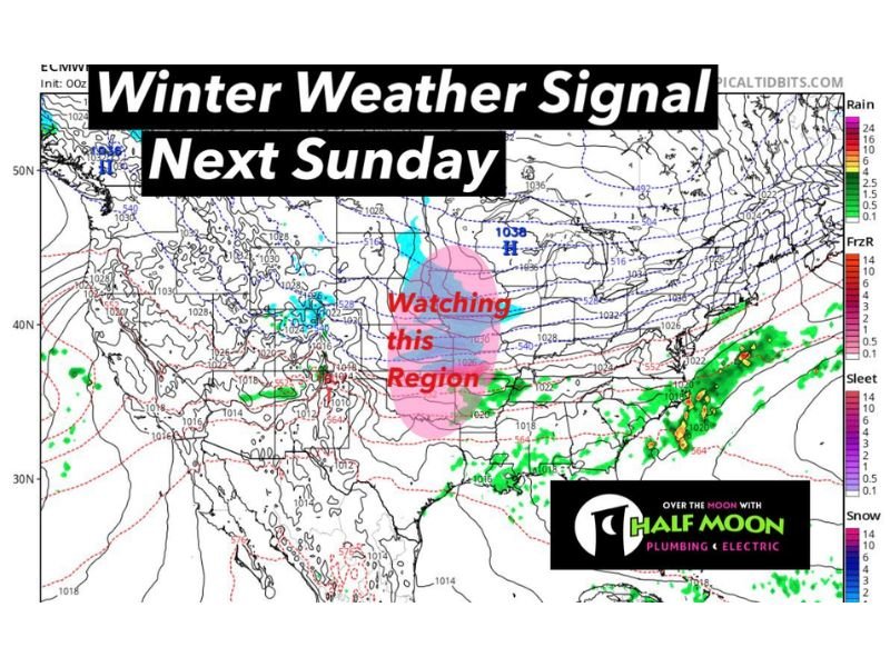 Winter Isn’t Done Yet: New Data Signals Possible Cold Shot Pushing Into the Central U.S. by Sunday