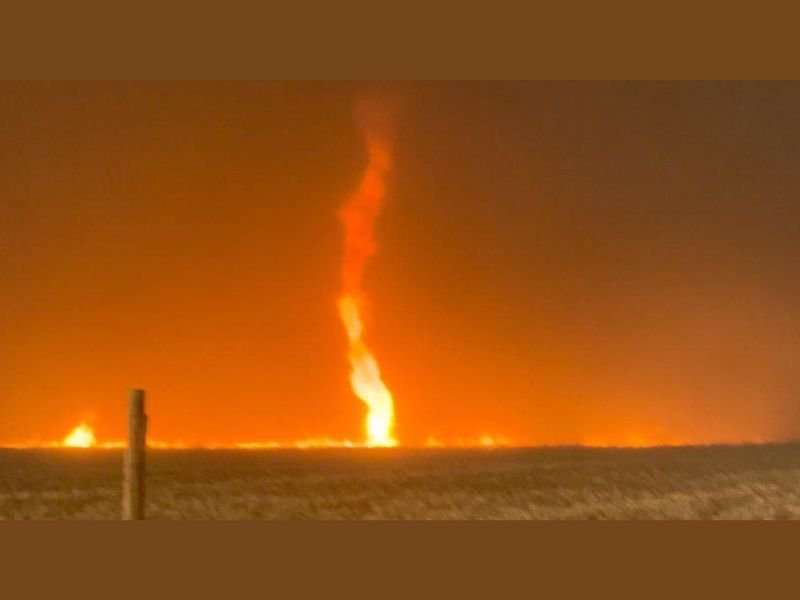Woodward, Oklahoma Wildfire Emergency Escalates as Violent Fire Whirls Trigger Near-Total Evacuations Across Woodward County