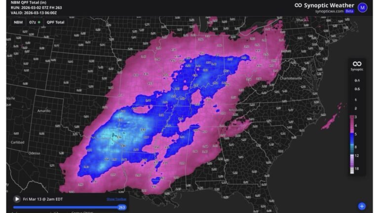 1,200-Mile Rainfall Corridor Targets Texas to Ohio Valley with 3–5+ Inches Over Next 10 Days, Threatening Flooding and Delaying Eastern Grain Belt Planting