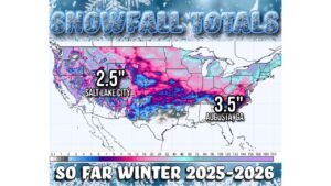 Augusta, Georgia and Myrtle Beach, South Carolina Outpace Salt Lake City, Utah in Snowfall So Far This Winter 2025–2026