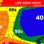 Backdoor Cold Front Locks Pennsylvania in 40s While Ohio and West Virginia See 50s and 60s Late Week as Canadian High Pressure Pushes Chilly Atlantic Air South