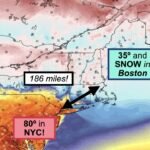 Boston Freezing With Snow While New York City Hit 80 Degrees Same Day Stunning Northeast Weather Split Revisited