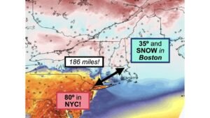 Boston Freezing With Snow While New York City Hit 80 Degrees Same Day Stunning Northeast Weather Split Revisited