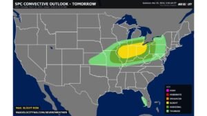 Dangerous Severe Weather Outbreak Targets Illinois Indiana Ohio and Michigan With Tornadoes and Baseball Size Hail Thursday