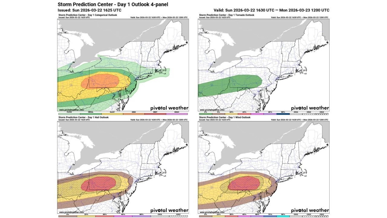 Eastern Ohio and Pennsylvania Under Enhanced Risk as Powerful Storms Threaten Large Hail and Damaging Winds Today