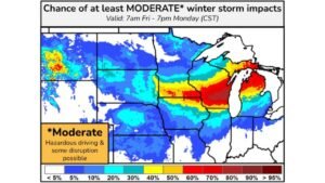Eastern South Dakota to Northern Michigan Faces 6+ Inches of Snow and 50 MPH Wind Gusts as Major Mid-March Winter Storm Targets the Great Lakes