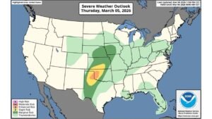 Enhanced Risk Issued for Texas and Oklahoma as Tornadoes, Very Large Hail and Damaging Winds Threaten Amarillo, Childress and Oklahoma City Thursday