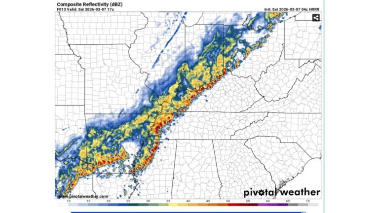 Fast-Moving Storm Line Targets Kentucky Mid to Late Morning: Damaging Wind Gusts Possible Along I-65 From Bowling Green to Louisville
