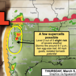 First Supercell Threat of the 2026 Season Targets Western Oklahoma and Texas Panhandle, Large Hail and 60+ MPH Winds Possible Thursday Evening