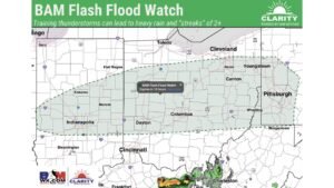 Flash Flood Threat Expands Across Indiana and Ohio as Training Thunderstorms Could Dump 2+ Inches in Hours