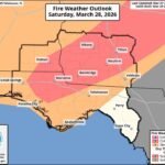 Florida Panhandle and Southwest Georgia Face Rare Critical Fire Weather Outlook Saturday With Rapidly Spreading Fire Risk From Marianna and Dothan to Albany and Bainbridge