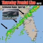 Florida Peninsula From Jacksonville to Tampa and Ocala Braces for Thursday Squall Line as Storms Push Southeast Toward Orlando and Miami