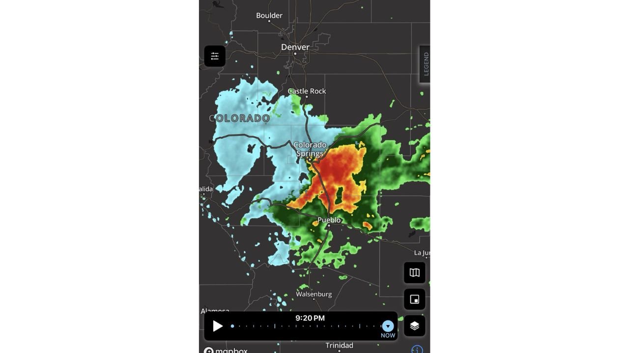 Heaviest Snow and Rain Slam Park, Teller and El Paso Counties in Colorado as Pueblo and Fremont See Intense Banding