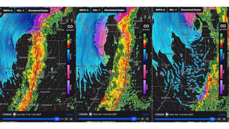 Illinois, Indiana, Michigan and Wisconsin Face Explosive Severe Storms Sunday Night Before Rapid Change to Snow by Monday Morning