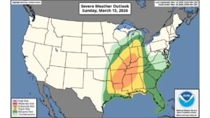 Illinois, Indiana, Mississippi and Alabama Under Enhanced Severe Risk as Midwest and Deep South Brace for Widespread Damaging Winds and Tornadoes Sunday