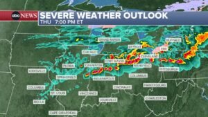 Illinois, Indiana, Ohio Under Enhanced Severe Storm Risk as Damaging Winds, Large Hail and Tornado Threat Builds Thursday