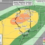 Illinois Under Enhanced Severe Weather Risk Tuesday as Tornadoes, Large Hail and Damaging Winds Target Springfield, Peoria, Bloomington and Chicago