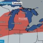 Illinois, Wisconsin, Michigan, Iowa, Indiana, Ohio, and New York Face Severe Thunderstorm Threat Monday Night Through Tuesday as Pattern Change Brings Near-Daily Storm Risk Across the Plains and Eastern US Through Easter