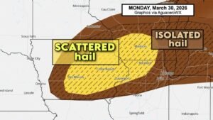 Iowa, Illinois, Wisconsin Face Overnight Elevated Storms With Egg-Sized Hail Risk as Frontal Boundary Triggers Severe Setup