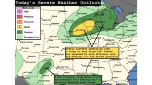 Iowa, Wisconsin, Illinois Face Large Hail Threat Monday as Elevated Supercells Develop, West Texas Also Sees Strong Storm Risk