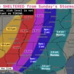 Louisiana, Mississippi, Arkansas, Tennessee, Kentucky, Alabama, Georgia, and the Carolinas Brace for Dangerous Overnight Storms as Squall Line Races East Sunday Into Monday